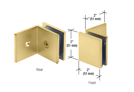 Glass clamp - square wall clamp