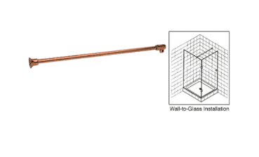 Support arm - 990mm wall to glass for 10-12mm glass