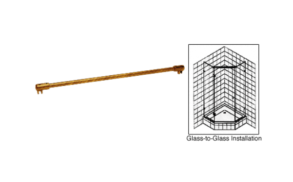 Tube support arm glass to glass 1m set