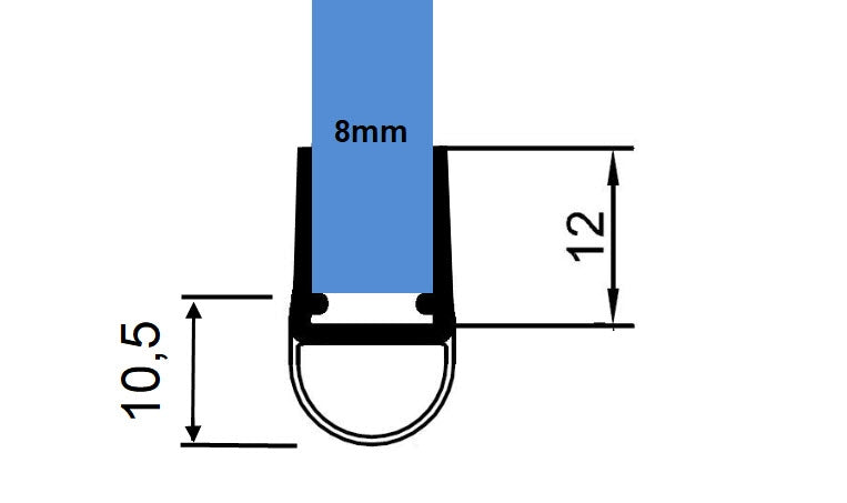 Bubble seal 8mm