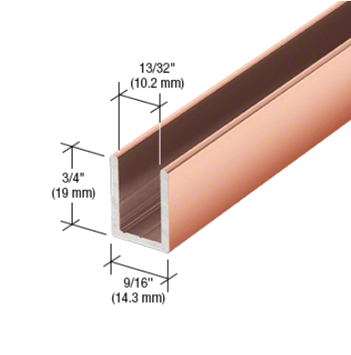 Fixed screen U-channel 10mm